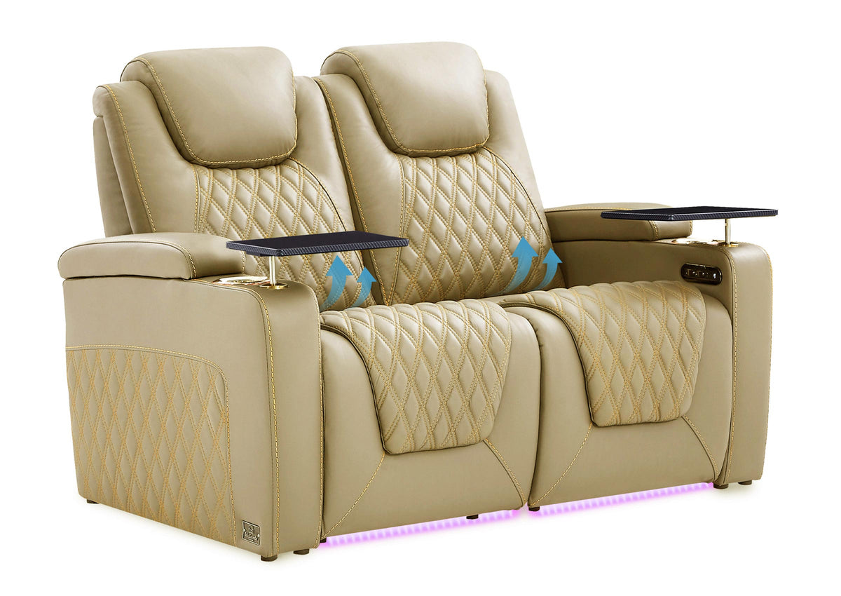 Weilianda Chic Lumbar Series 2-Seat Home Theater Sofa with Ergonomic Lumbar Support