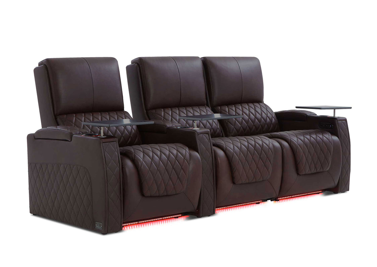 Weilianda AstroUltra XL Series – Big & Tall Design 3-Seat Movie Theater Seating | Adjustable Headrest & Lighting
