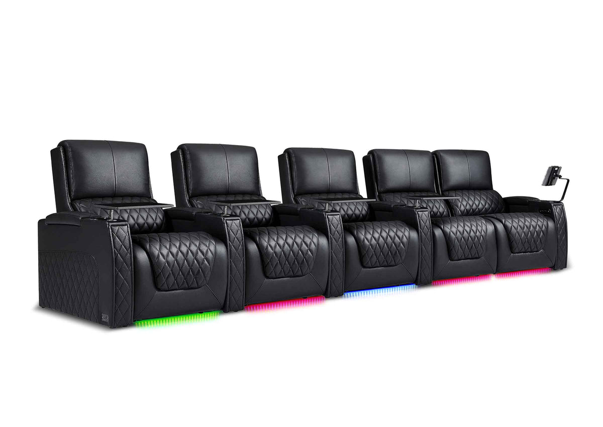Weilianda AstroUltra XL Series – Big & Tall Design Five Seat Home Theater Seating | Extra Space to Relax & Premium Leather