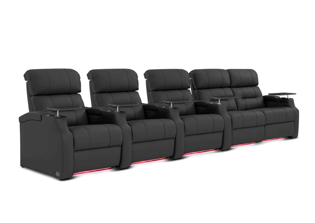 Weilianda Vanguard XL Series 5-Seat Electric Theater Recliner | Extra-Wide Comfort & Premium Leather