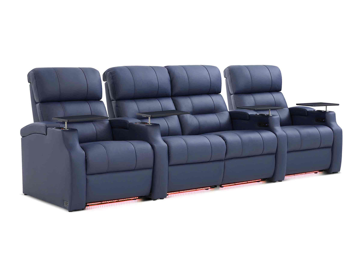 Weilianda Vanguard XL Series Four Seat Genuine Leather Sofa | Generous Seating & Zero Gravity Reclining