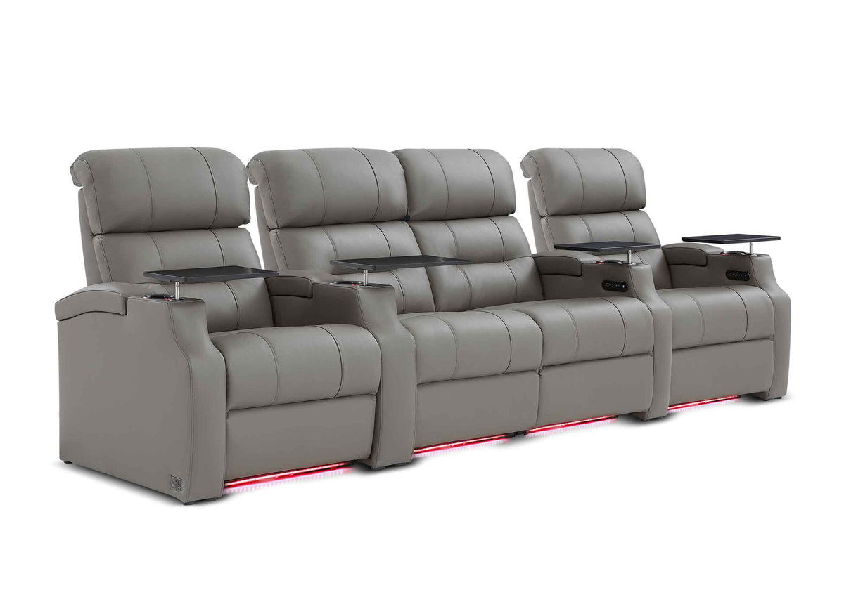 Weilianda Vanguard XL Series Four Seat Genuine Leather Sofa | Generous Seating & Zero Gravity Reclining
