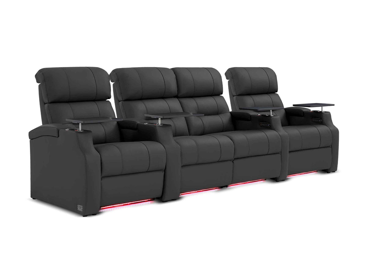Weilianda Vanguard XL Series Four Seat Genuine Leather Sofa | Generous Seating & Zero Gravity Reclining