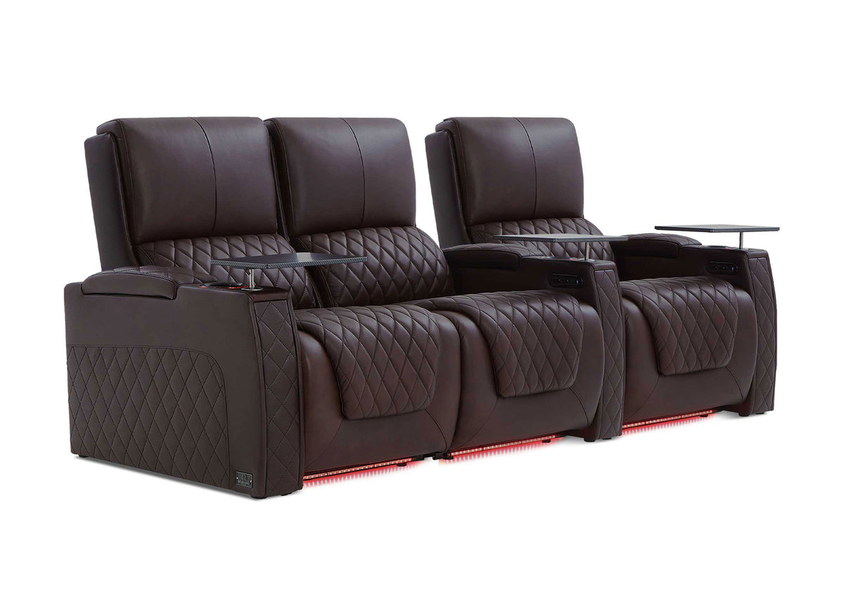 Weilianda AstroUltra XL Series – Big & Tall Design 3-Seat Movie Theater Seating | Adjustable Headrest & Lighting