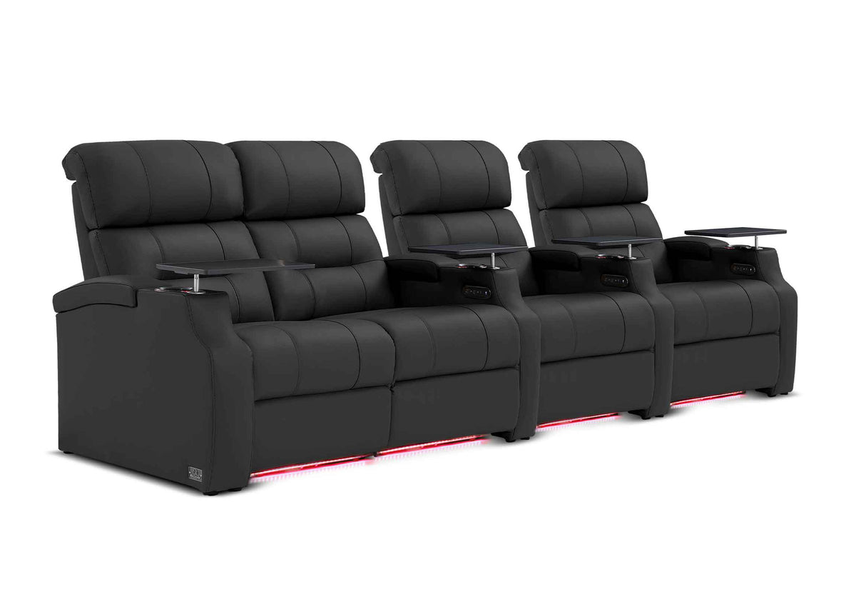 Weilianda Vanguard XL Series Four Seat Genuine Leather Sofa | Generous Seating & Zero Gravity Reclining