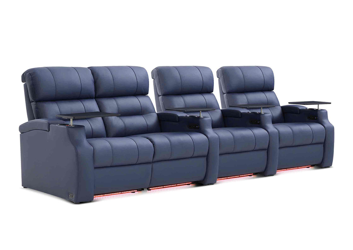 Weilianda Vanguard XL Series Four Seat Genuine Leather Sofa | Generous Seating & Zero Gravity Reclining