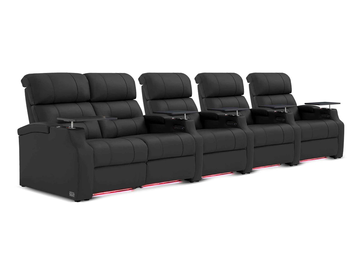 Weilianda Vanguard XL Series 5-Seat Electric Theater Recliner | Extra-Wide Comfort & Premium Leather