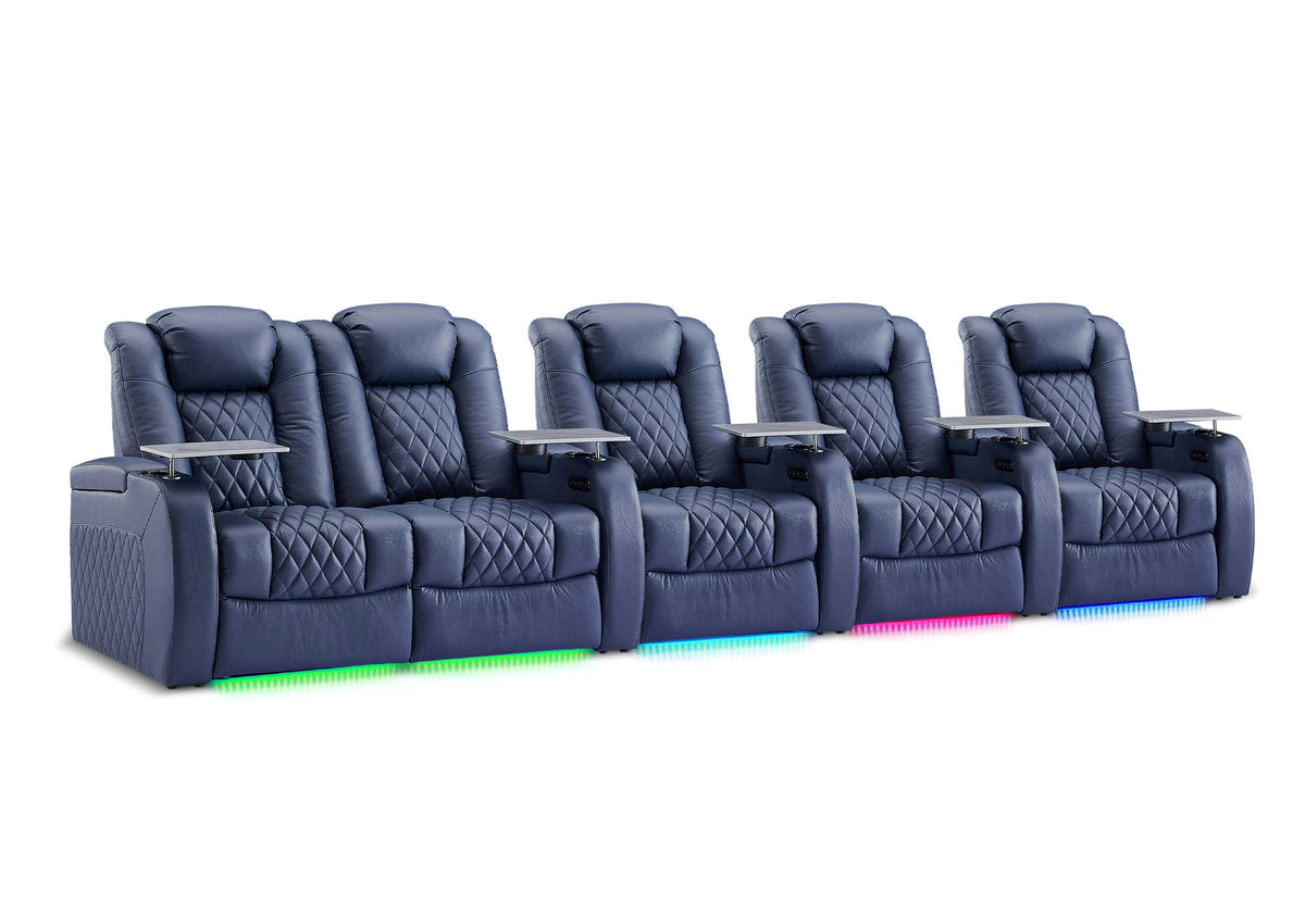 Weilianda FortLux XL Series - Oversized Comfortable Seating | Five-Seat Home Cinema Sofa with Top Grain Leather