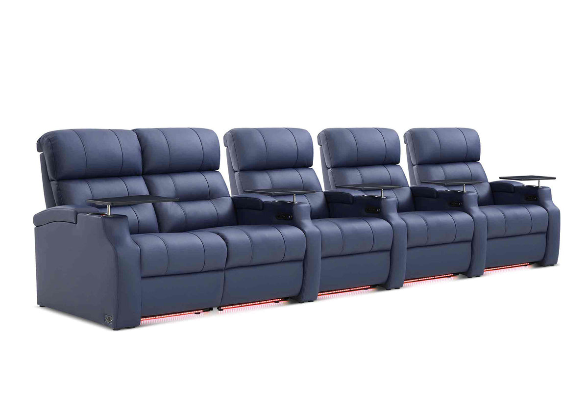 Weilianda Vanguard XL Series 5-Seat Electric Theater Recliner | Extra-Wide Comfort & Premium Leather